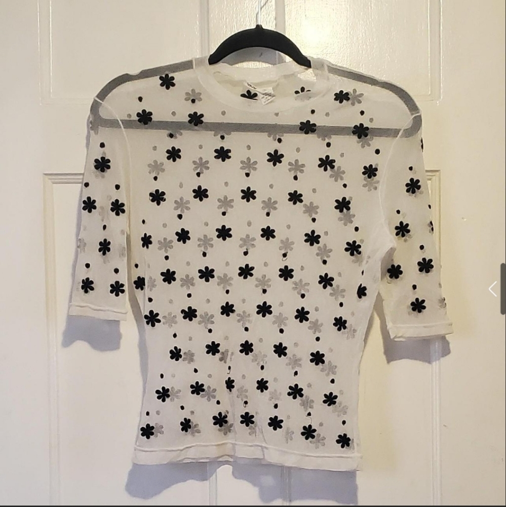 Vivienne Tam Floral Mesh top